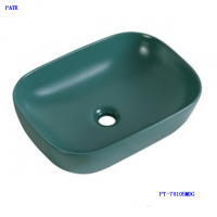 78104MG  bathroom vanity matte green hand wash basin