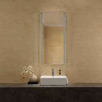 Aluminum  Frame Solid Wooden Mirror Modern Cabinet Bathroom